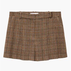 MANGO Glen Plaid Mini Skirt (Size 4)